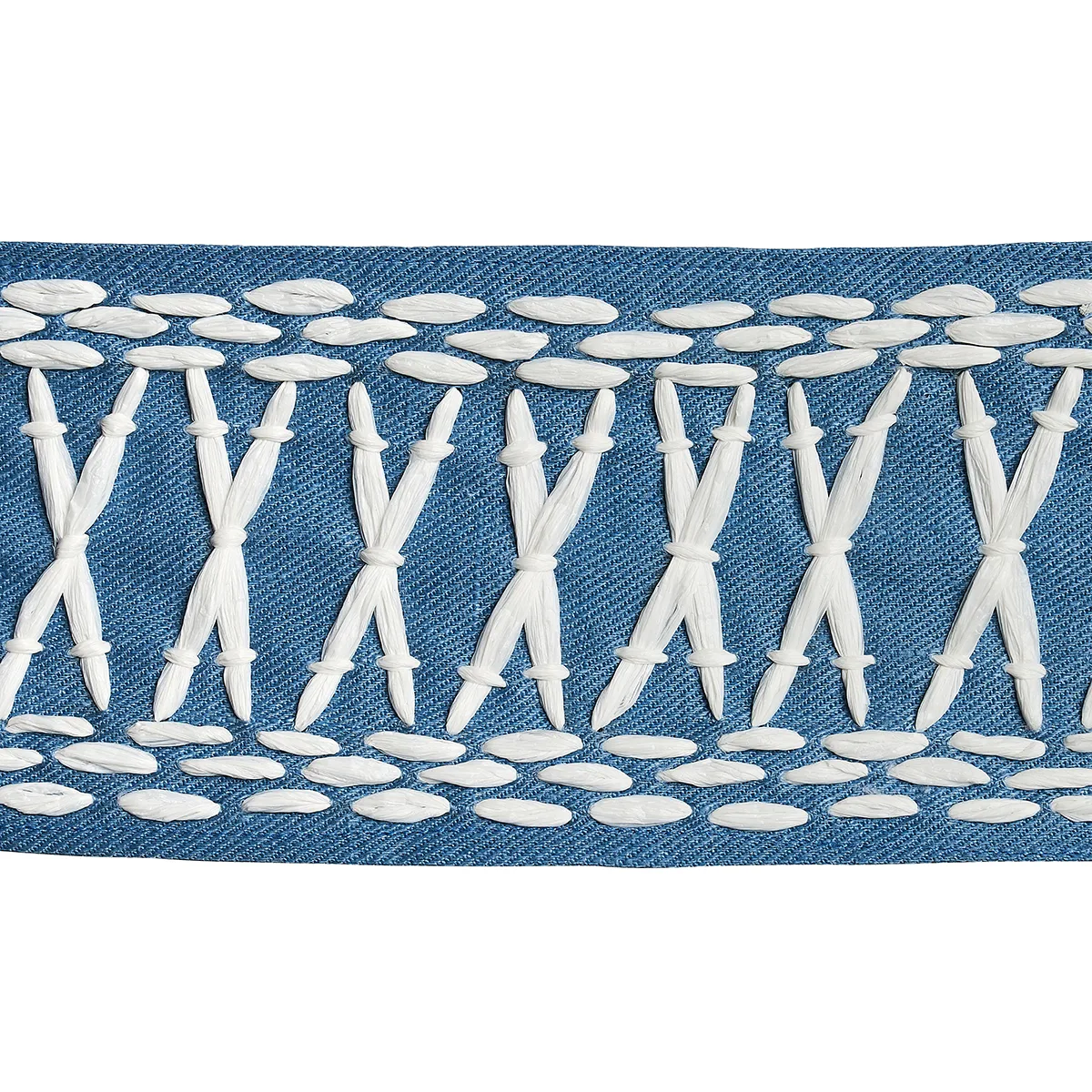 Schumacher Tikki Tape trim in Blue (69305)