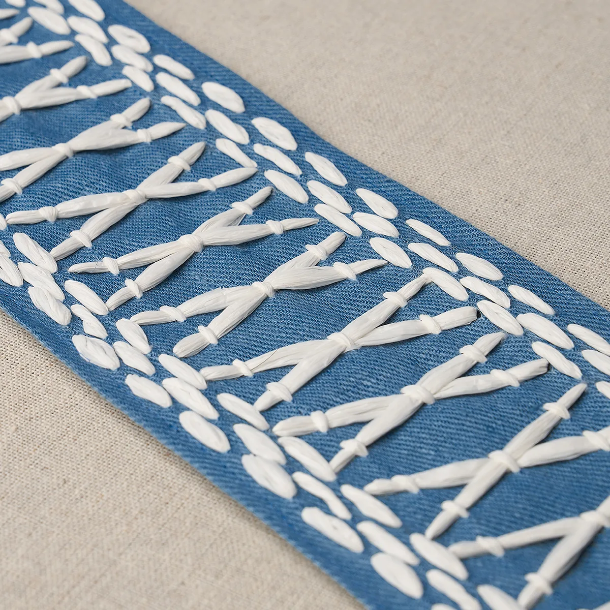 69305 | Tikki Tape - Blue Schumacher Tikki Tape trim in Blue (69305)