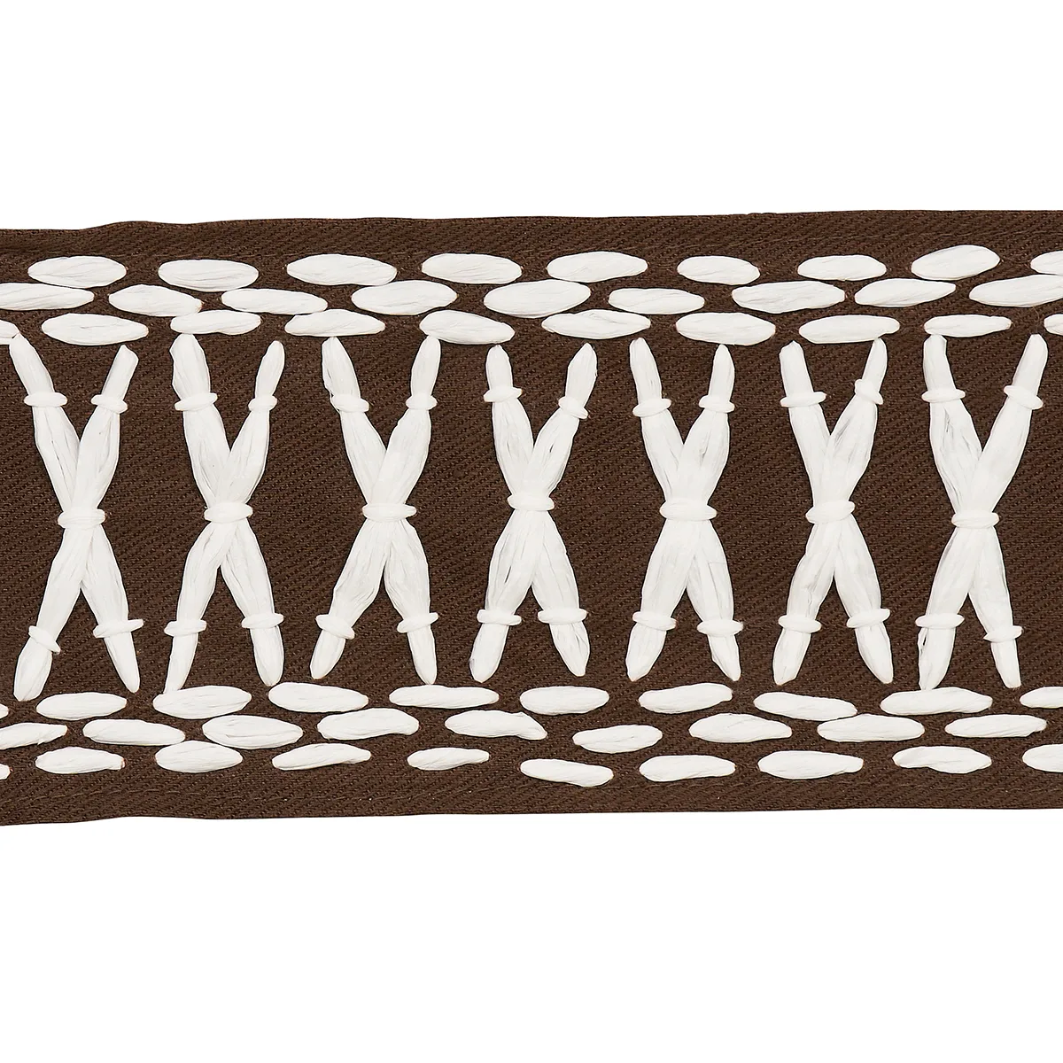 Schumacher Tikki Tape trim in Brown (69307)