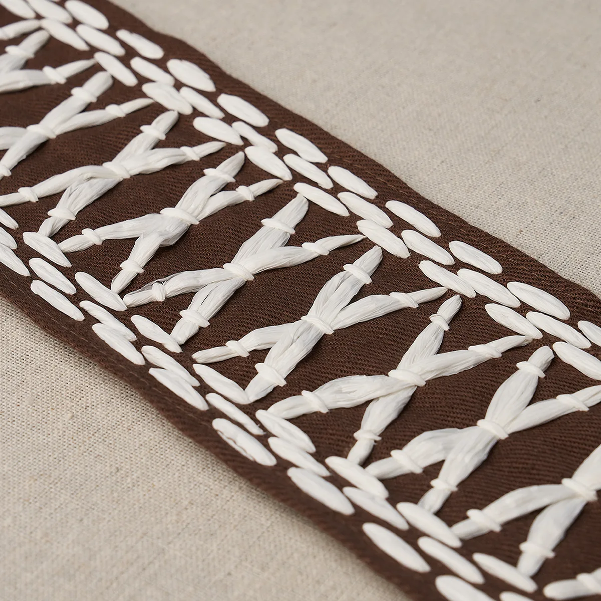 69307 | Tikki Tape - Brown Schumacher Tikki Tape trim in Brown (69307)