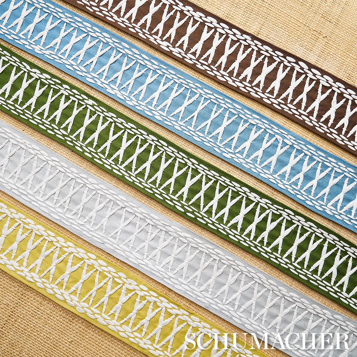 69307 | Tikki Tape - Brown Schumacher Tikki Tape trim in Brown (69307)