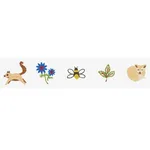 81680 | Tiny Things Embroidered Tape - Multi on Ivory Schumacher Tiny Things Embroidered Tape trim in Multi on Ivory (81680)