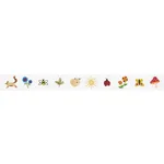 81680 | Tiny Things Embroidered Tape - Multi on Ivory Schumacher Tiny Things Embroidered Tape trim in Multi on Ivory (81680)