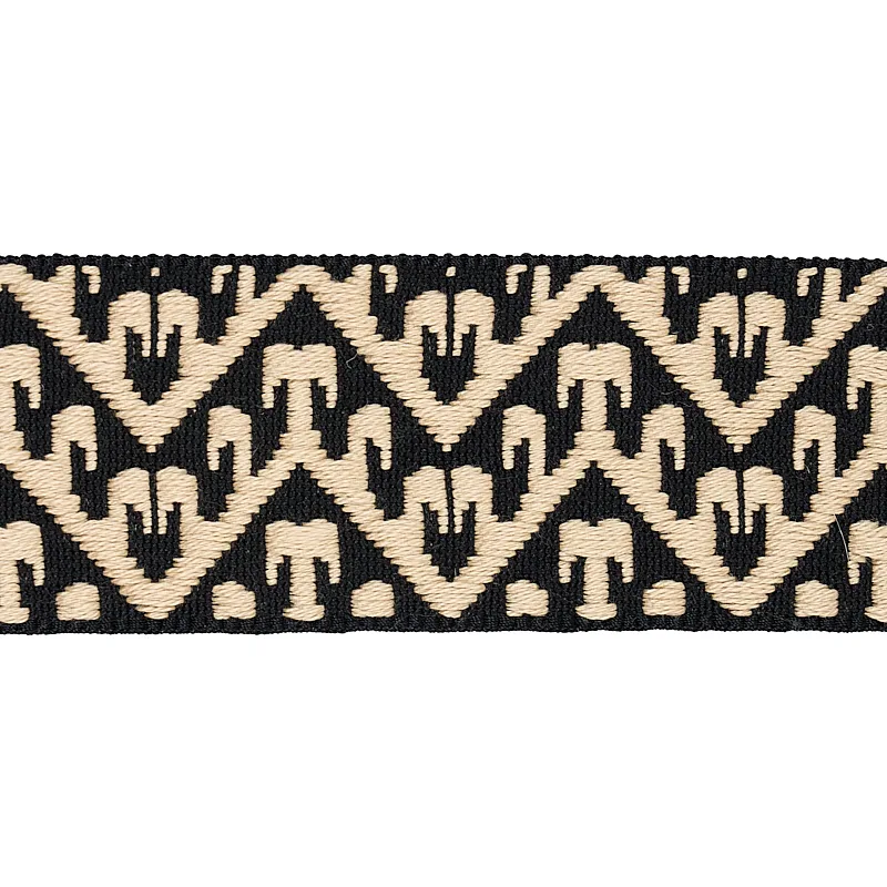 Schumacher Tivoli Tape trim in Black (80010)