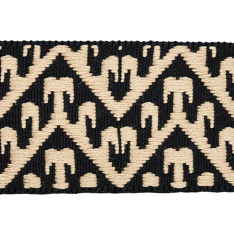 80010 | Tivoli Tape - Black Schumacher Tivoli Tape trim in Black (80010)