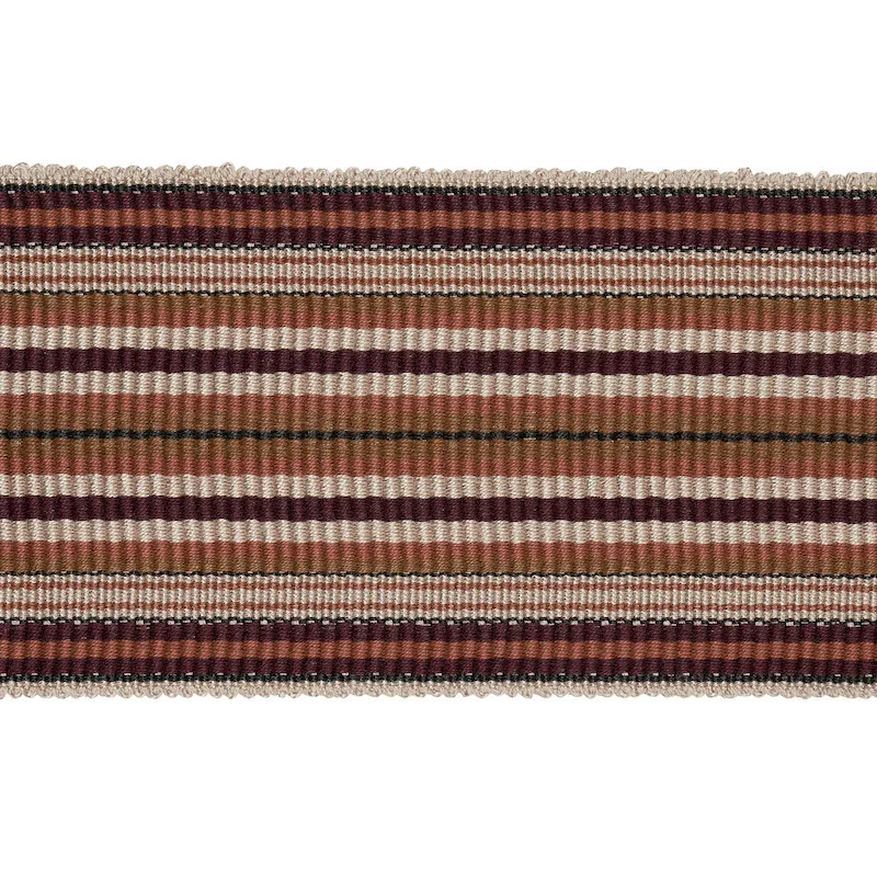 Schumacher Topaki Stripe Tape Wide trim in Aubergine (79742)