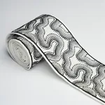 81220 | Topo Beaded Tape - Black & White Schumacher Topo Beaded Tape trim in Black & White (81220)