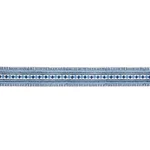 77330 | Toula Hand Blocked Linen Tape - Blues Schumacher Toula Hand Blocked Linen Tape trim in Blues (77330)