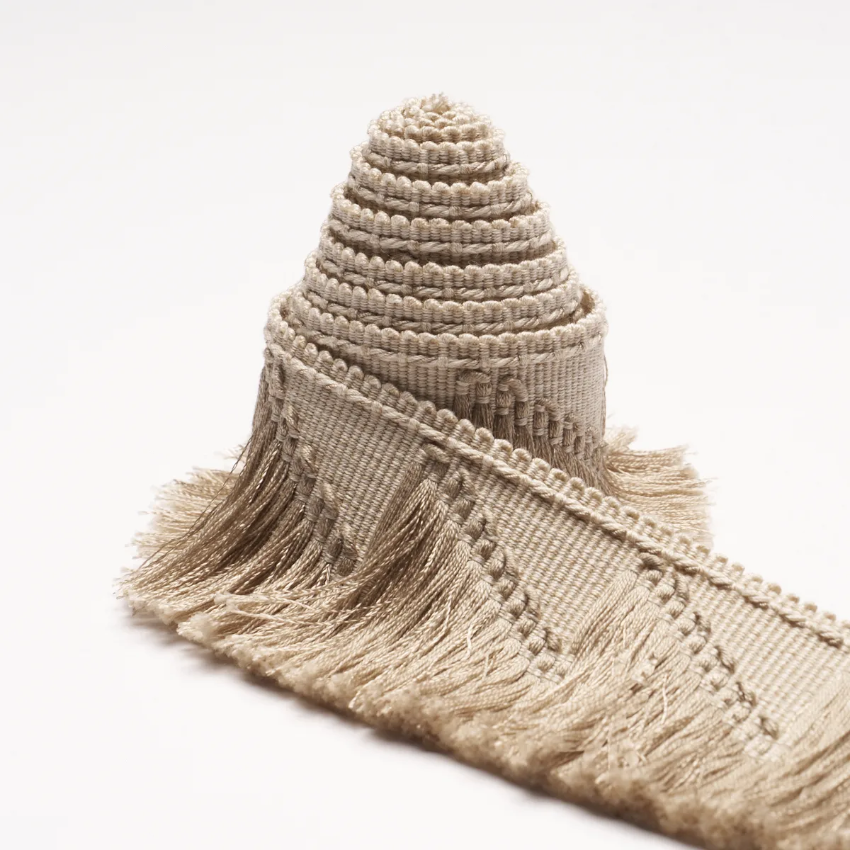 86932 | Trace of Connection Fringe - Sandstone Schumacher Trace of Connection Fringe trim in Sandstone (86932)