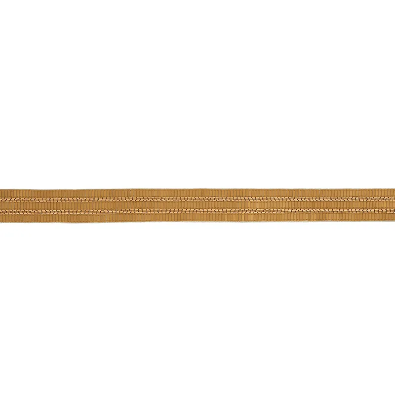 Schumacher Trento Beaded Tape trim in Gold (77381)