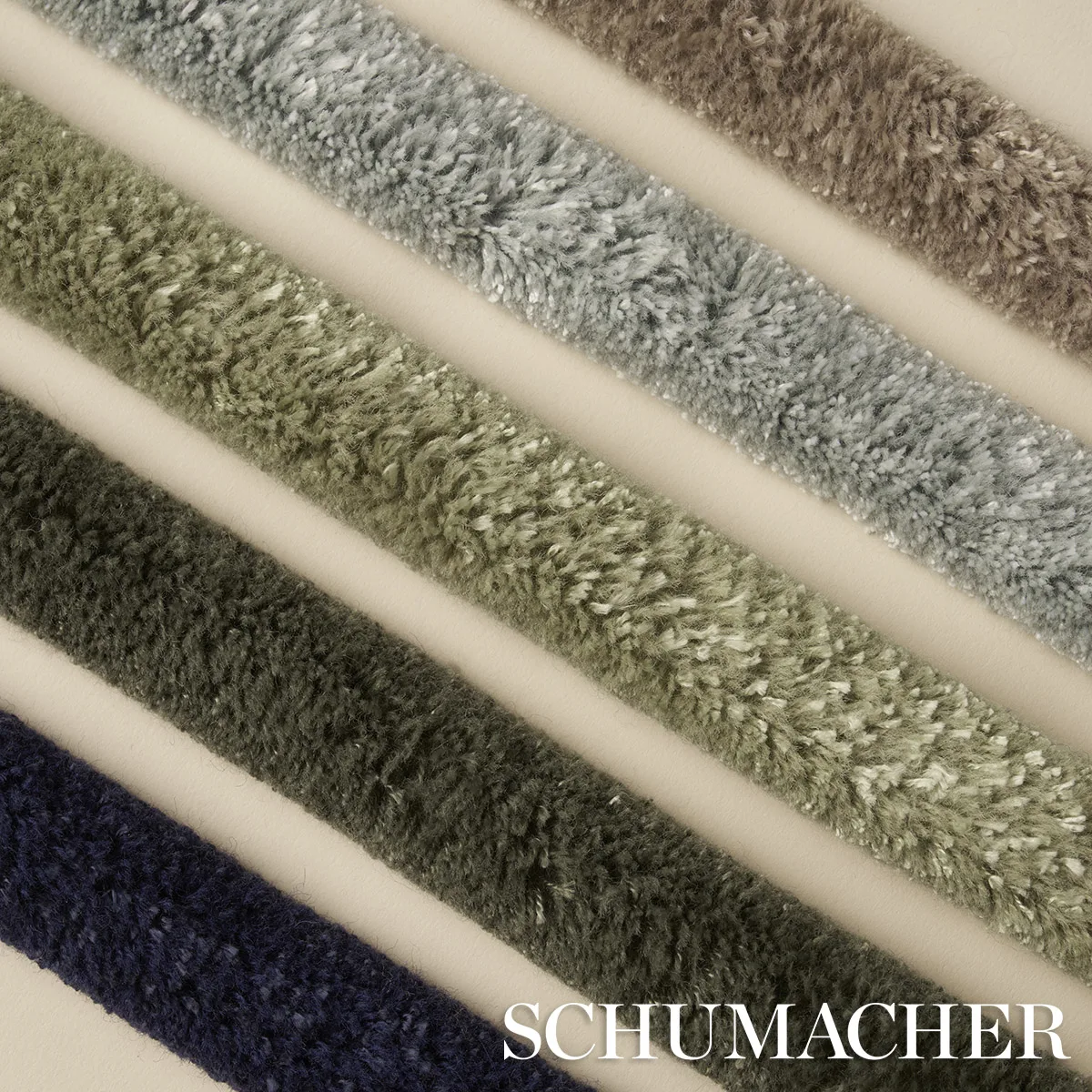 79735 | Tuft Braid Tape - Lichen Schumacher Tuft Braid Tape trim in Lichen (79735)