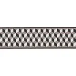 71260 | Tumbling Blocks Tape - Grisaille & Noir Schumacher Tumbling Blocks Tape trim in Grisaille & Noir (71260)
