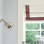 71262 | Tumbling Blocks Tape - Rouge & Bleu Schumacher Tumbling Blocks Tape trim in Rouge & Bleu (71262)