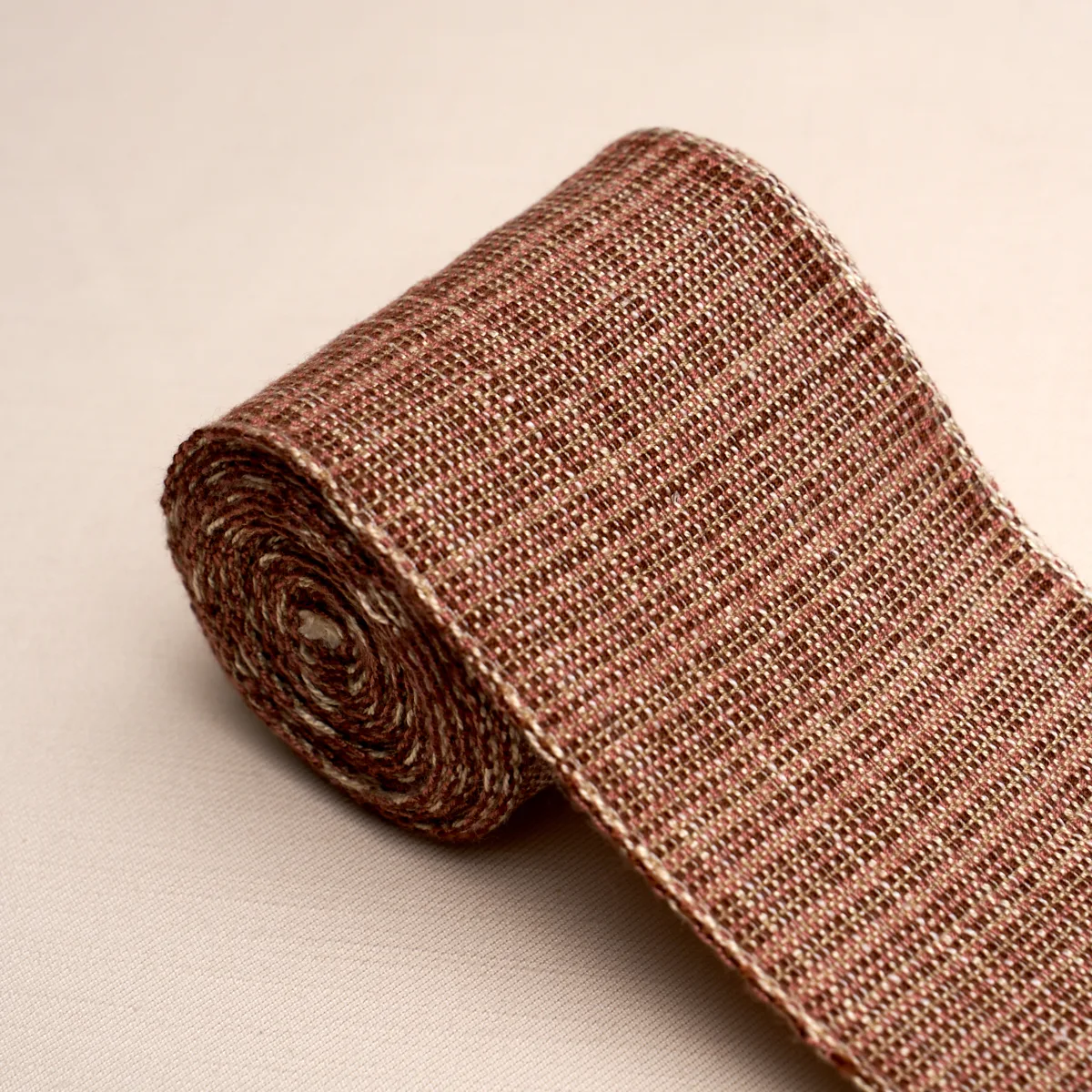 Schumacher Tweed Tape Wide trim in Brown (86214)