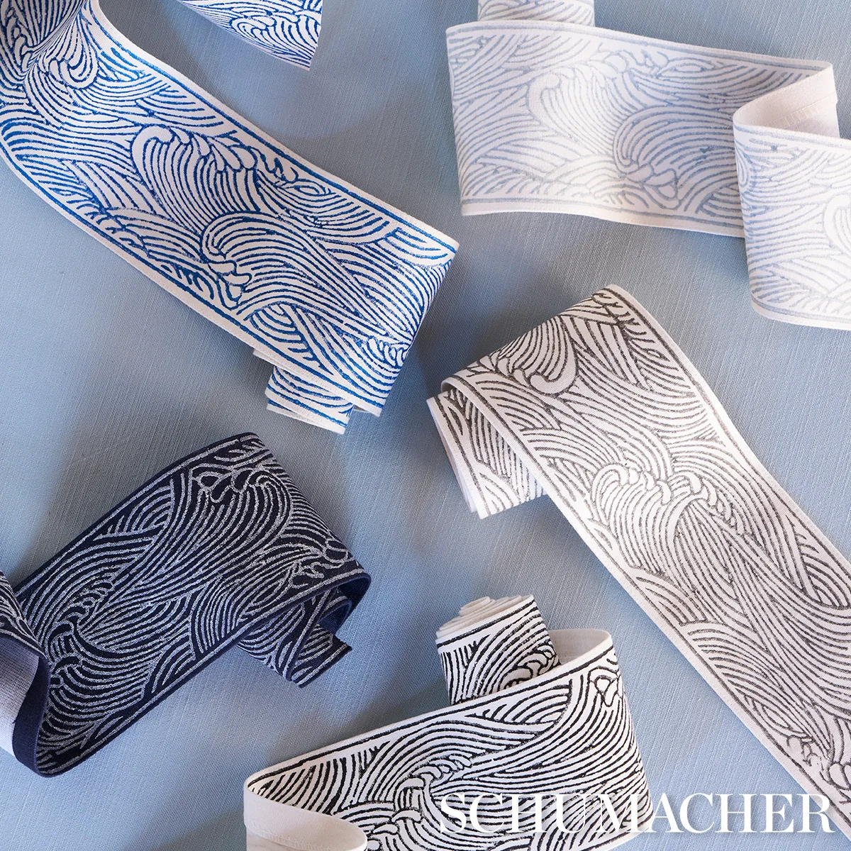 Schumacher Umi Tape trim in Indigo (73723)