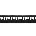 76805 | Valentin Silk Tassel - Black Schumacher Valentin Silk Tassel trim in Black (76805)