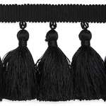 76805 | Valentin Silk Tassel - Black Schumacher Valentin Silk Tassel trim in Black (76805)