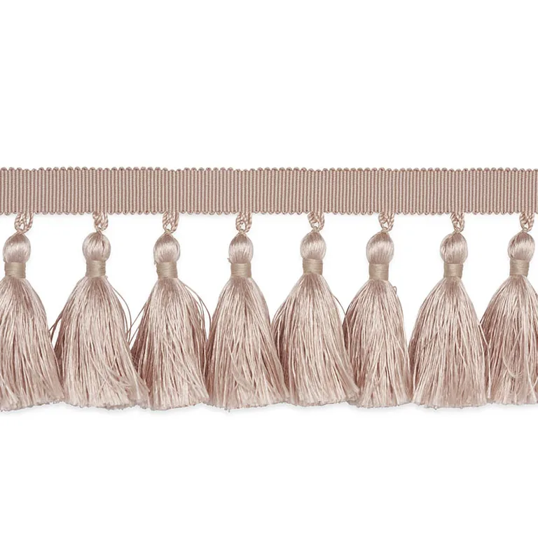 Schumacher Valentin Silk Tassel trim in Blush (76802)