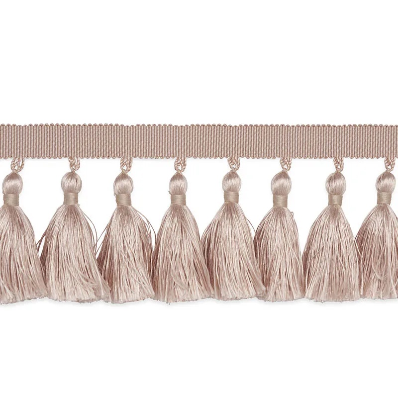 Schumacher Valentin Silk Tassel trim in Blush (76802)
