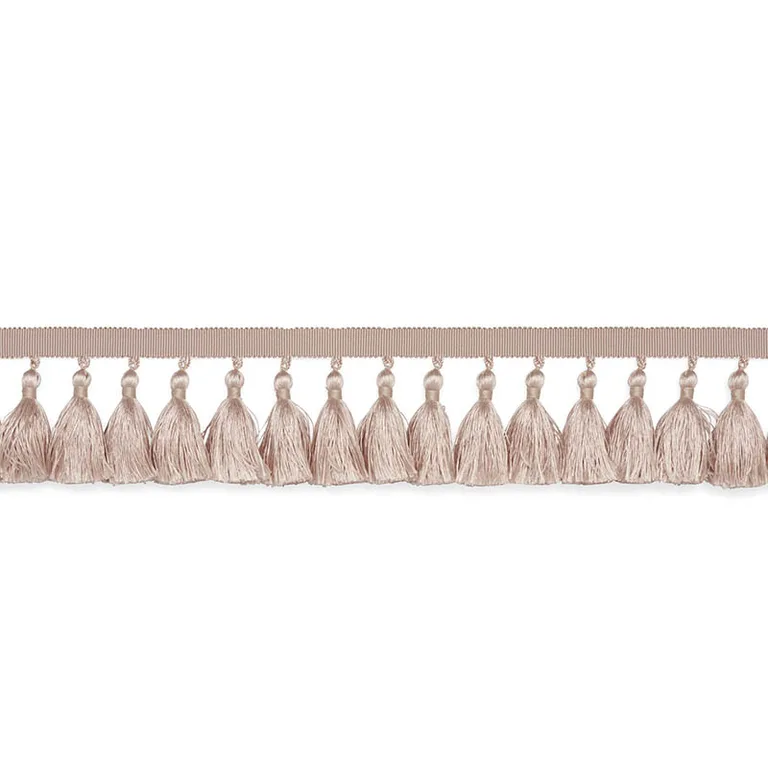 Schumacher Valentin Silk Tassel trim in Blush (76802)