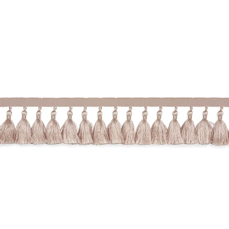 Schumacher Valentin Silk Tassel trim in Blush (76802)