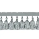 Schumacher Valentin Silk Tassel trim in Cloud (76803)