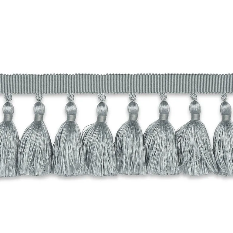 Schumacher Valentin Silk Tassel trim in Cloud (76803)