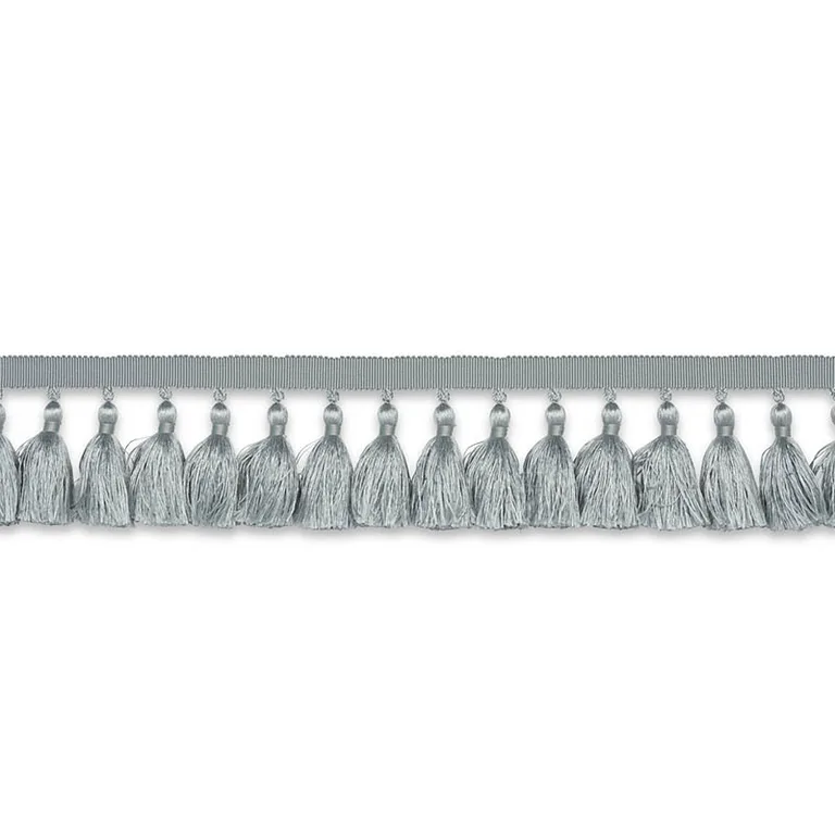 Schumacher Valentin Silk Tassel trim in Cloud (76803)