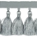 Schumacher Valentin Silk Tassel trim in Cloud (76803)