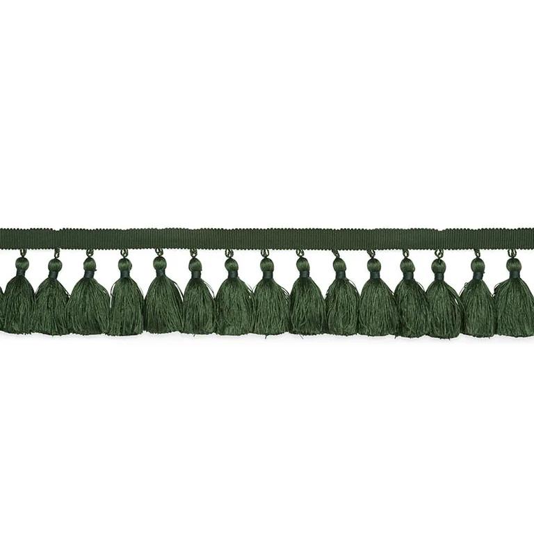 Schumacher Valentin Silk Tassel trim in Emerald (76806)