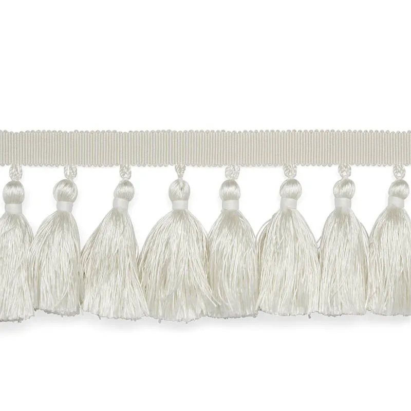 Schumacher Valentin Silk Tassel trim in Ivory (76800)