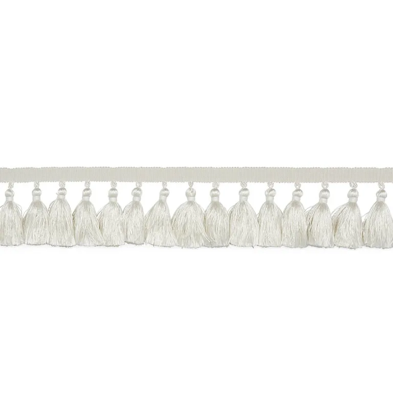 Schumacher Valentin Silk Tassel trim in Ivory (76800)