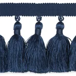 76804 | Valentin Silk Tassel - Navy Schumacher Valentin Silk Tassel trim in Navy (76804)