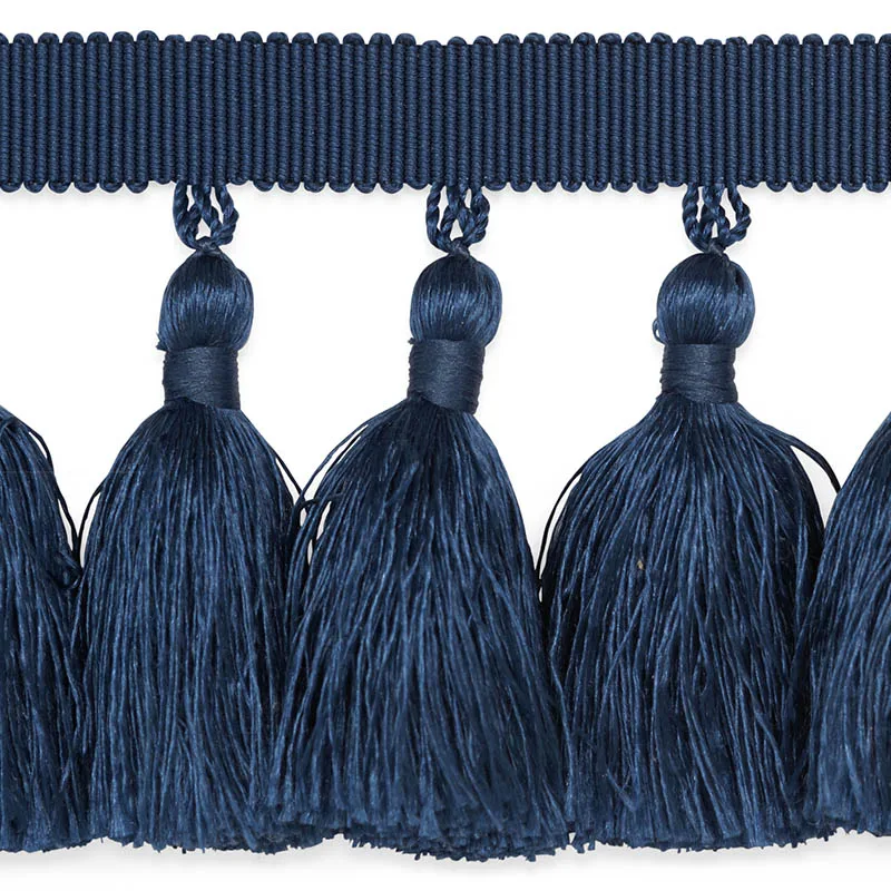 76804 | Valentin Silk Tassel - Navy Schumacher Valentin Silk Tassel trim in Navy (76804)