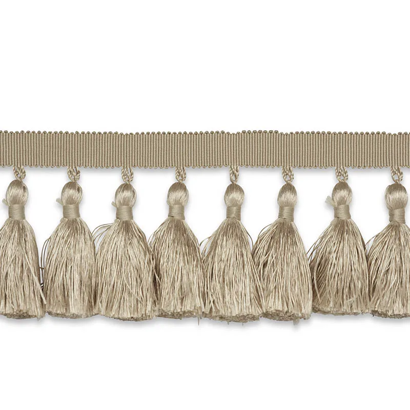 Schumacher Valentin Silk Tassel trim in Sand (76801)
