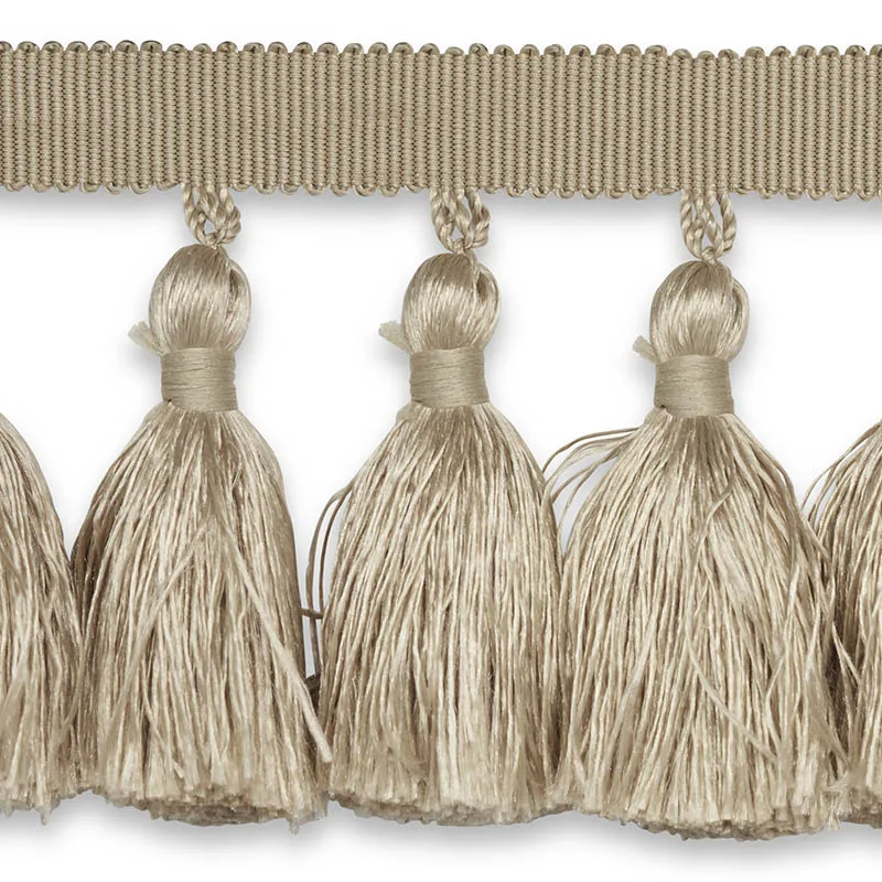76801 | Valentin Silk Tassel - Sand Schumacher Valentin Silk Tassel trim in Sand (76801)