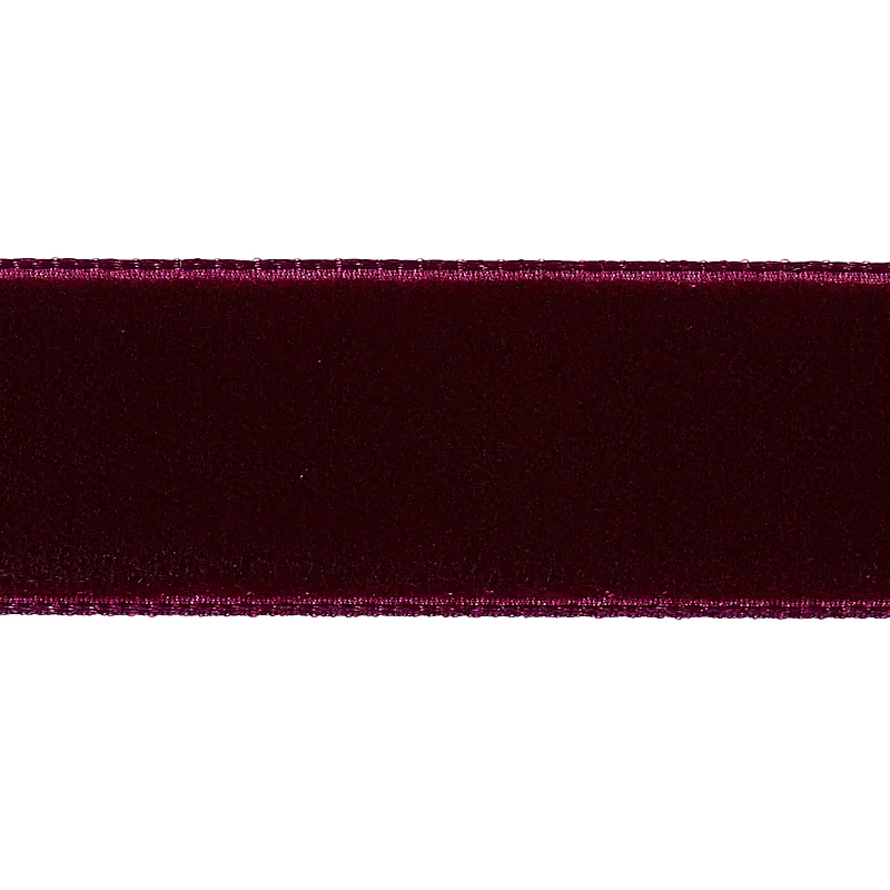 Schumacher Velvet Tape Medium trim in Aubergine (80948)