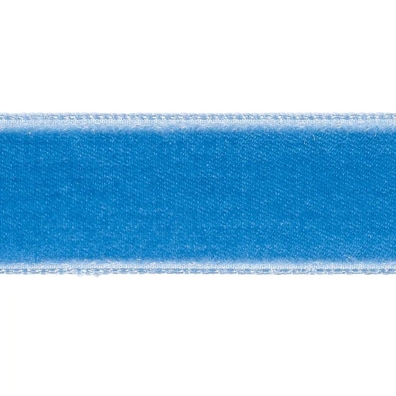 Schumacher Velvet Tape Medium trim in Cadet (80943)