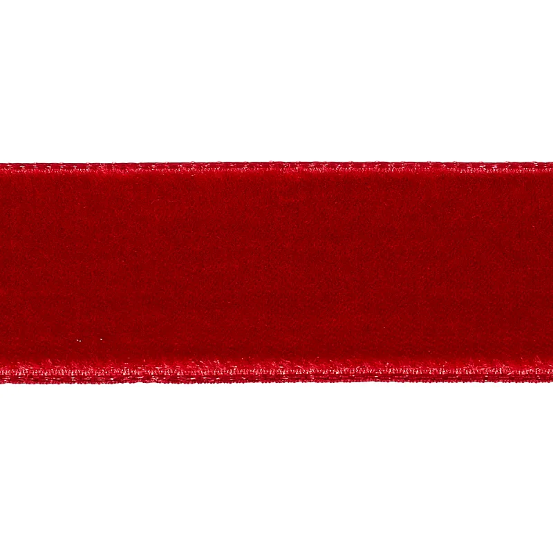 Schumacher Velvet Tape Medium trim in Crimson (80947)