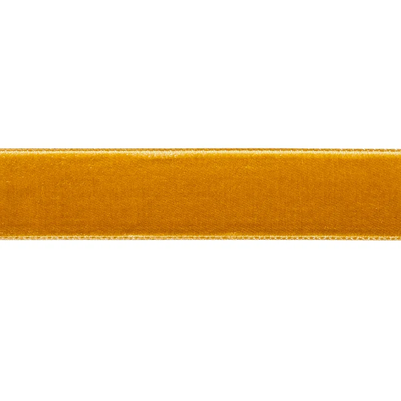 Schumacher Velvet Tape Medium trim in Gold (80946)