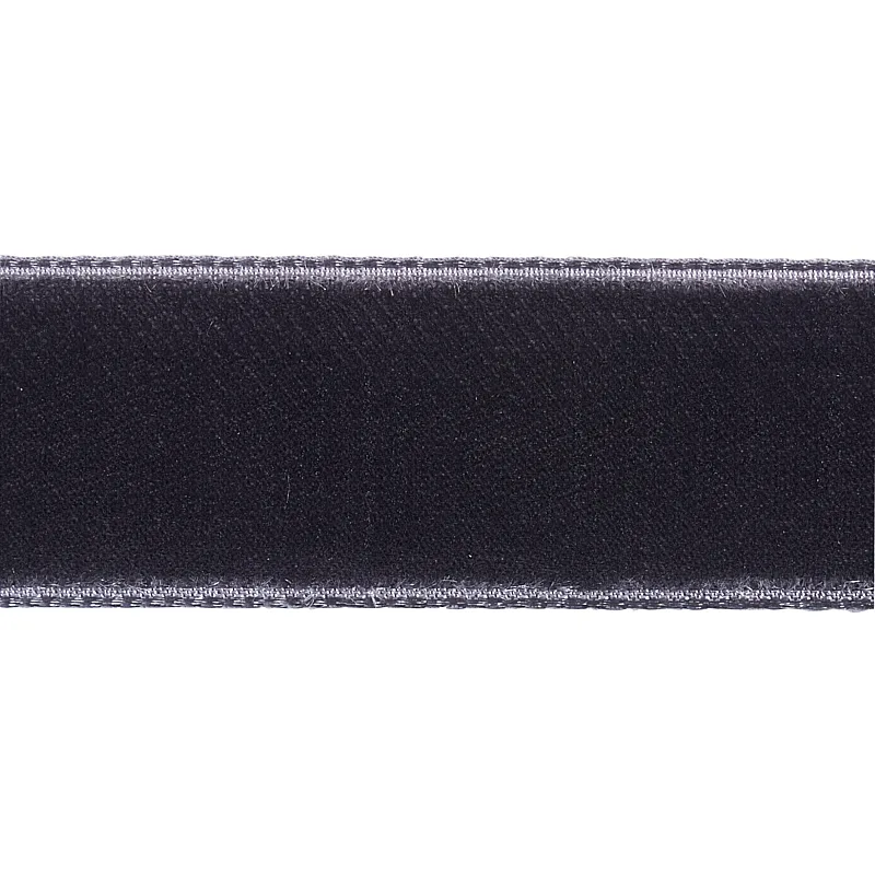 Schumacher Velvet Tape Medium trim in Graphite (80950)