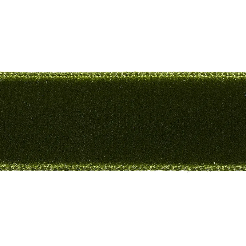 Schumacher Velvet Tape Medium trim in Moss (80945)