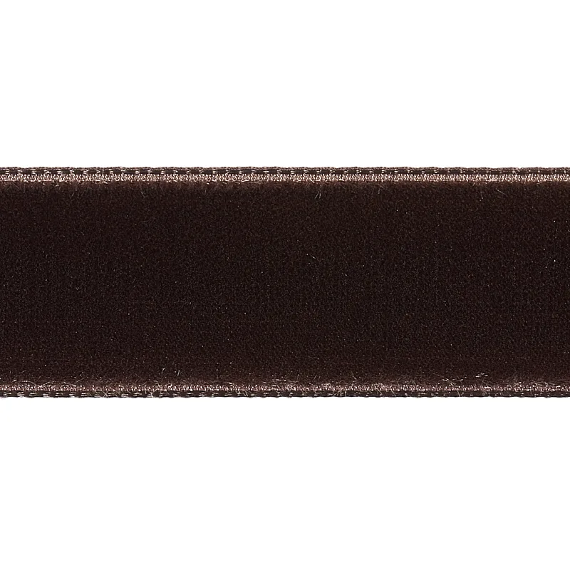 Schumacher Velvet Tape Medium trim in Truffle (80949)