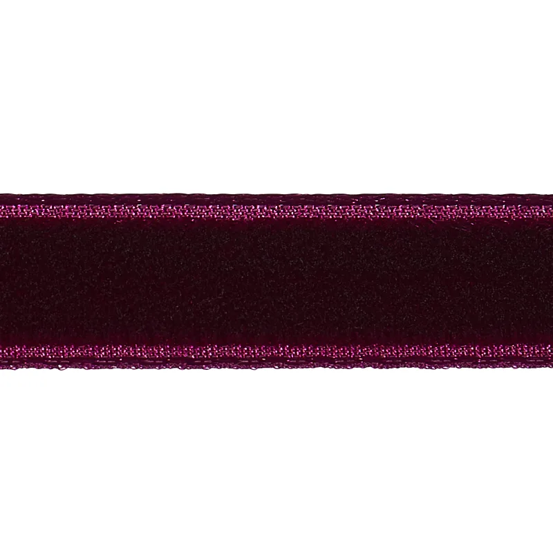 Schumacher Velvet Tape Narrow trim in Aubergine (80928)