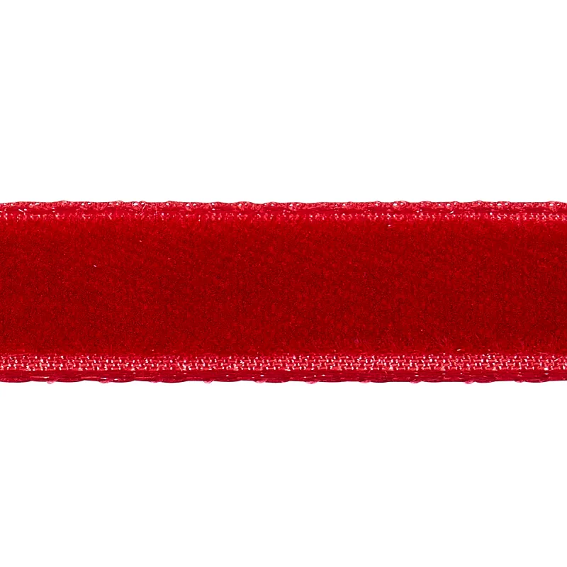 Schumacher Velvet Tape Narrow trim in Crimson (80927)