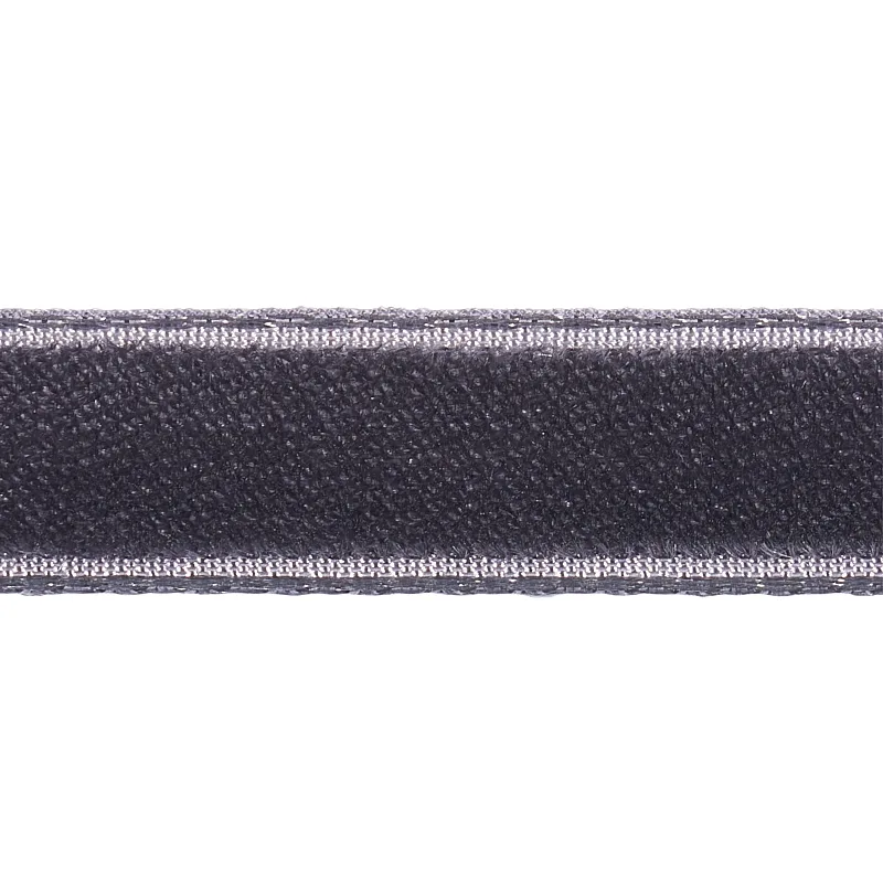 Schumacher Velvet Tape Narrow trim in Graphite (80930)