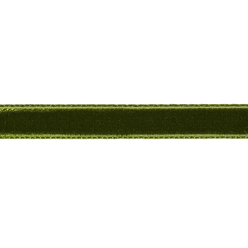 Schumacher Velvet Tape Narrow trim in Moss (80925)