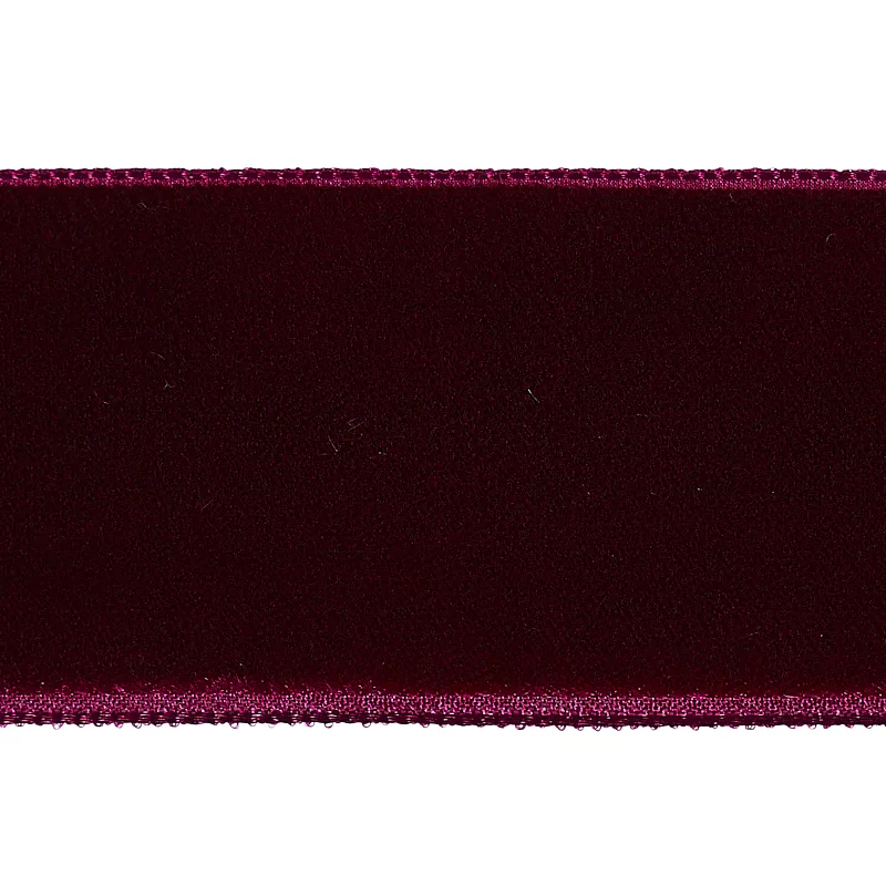 Schumacher Velvet Tape Wide trim in Aubergine (80968)