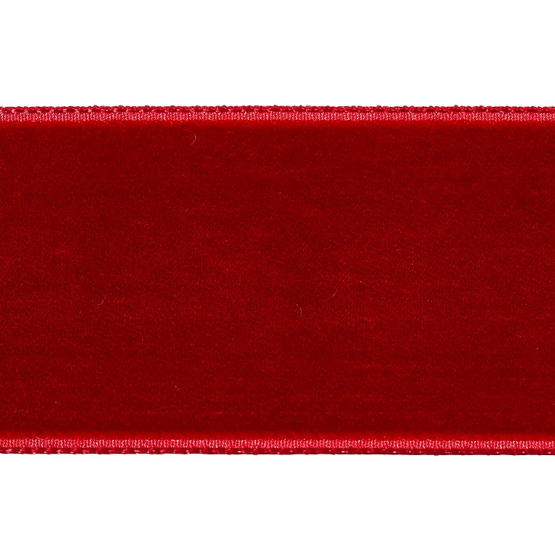 Schumacher Velvet Tape Wide trim in Crimson (80967)
