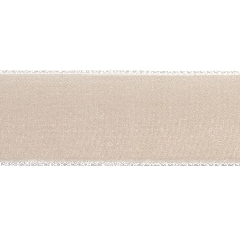 Schumacher Velvet Tape Wide trim in Dove (80961)
